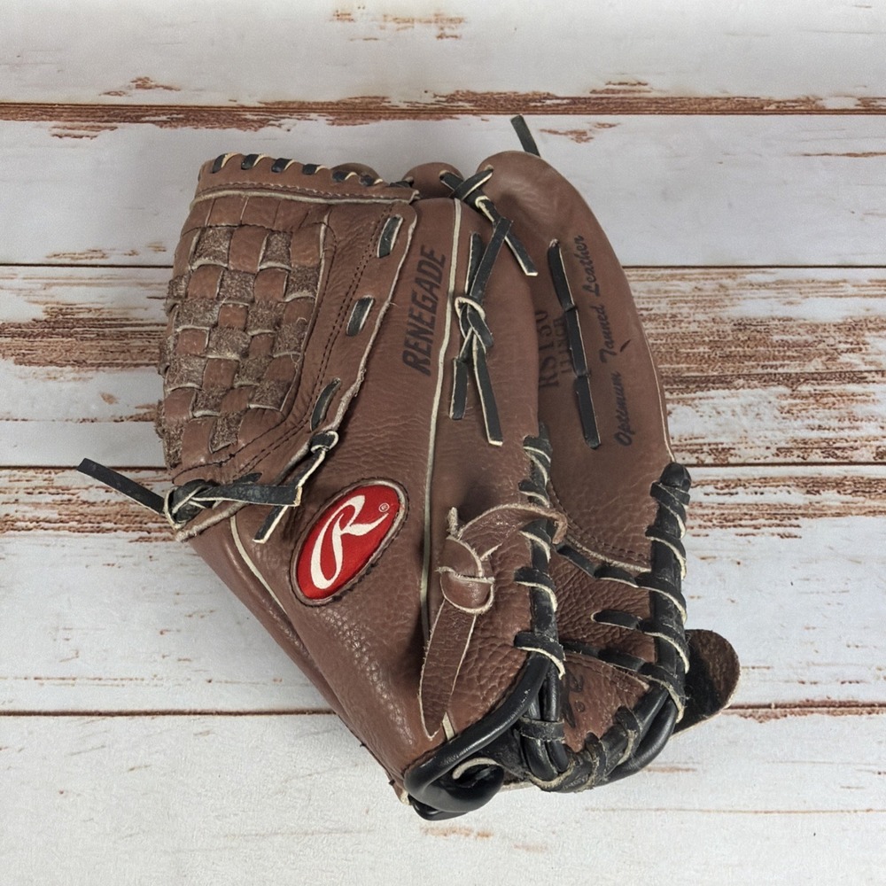 Rawlings Renegade RS 130 13" Baseball Glove Mitt Brown RHT Used